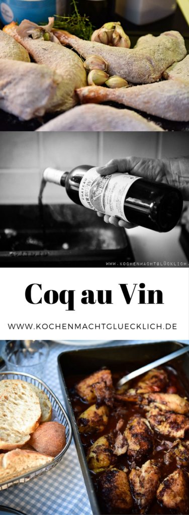 Coq au Vin - der französische Klassiker. Mit gutem Rotwein und glücklichem Hühnchen eine echte Delikatesse! Und das beste daran: es ist viel einfacher gemacht als gedacht. Probiert es mal aus.