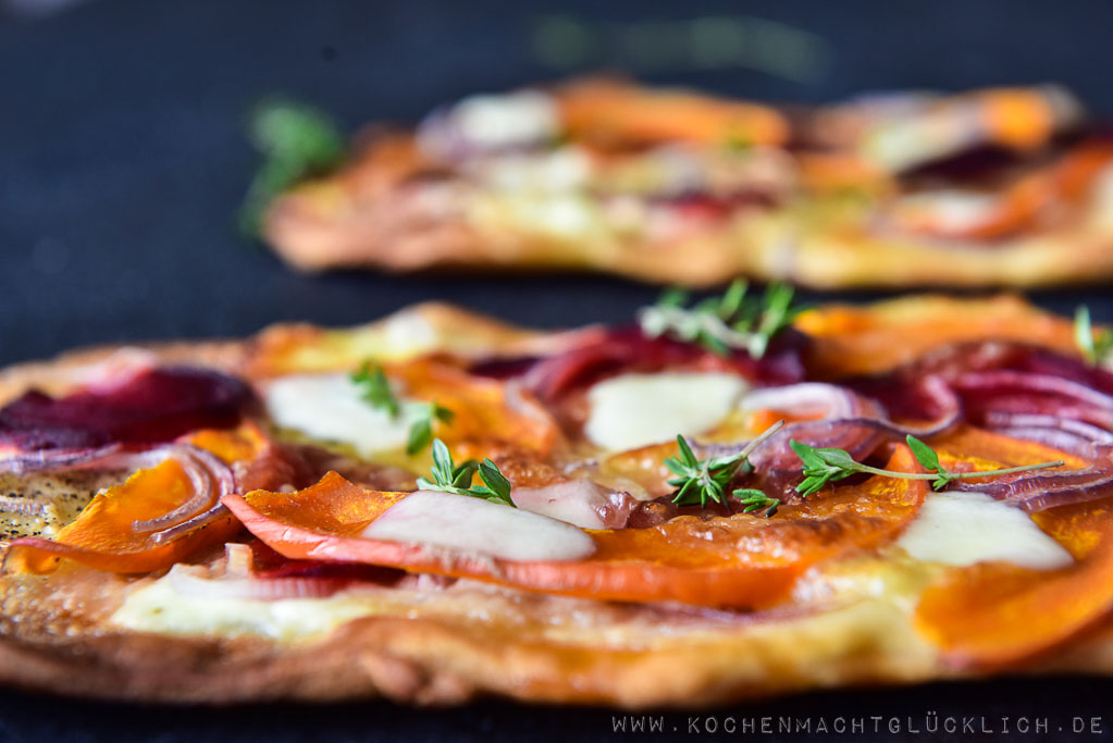 Rezept Fur Pizza Bianca Mit Roter Bete Und Hokkaido Kurbis