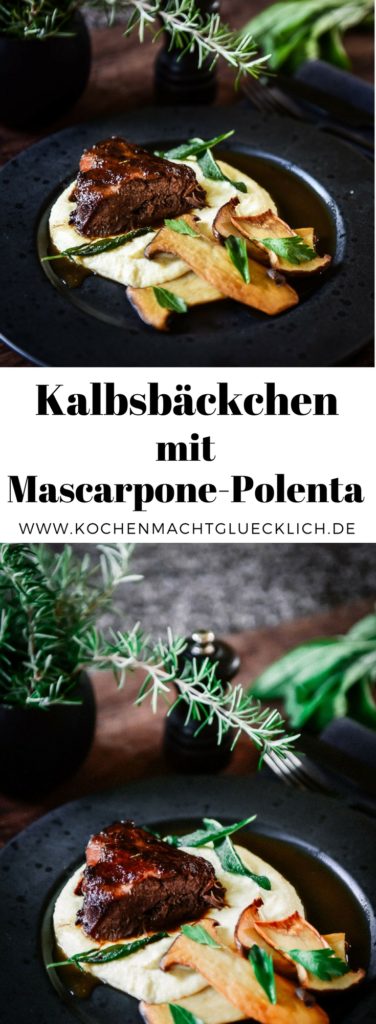 geschmorte Kalbsbäckchen mit Mascarpone-Polenta