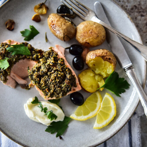 Lachs mit Knusperkruste einfach lecker